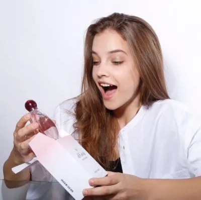 Barbara Palvin White Water Bottle With Carabiner