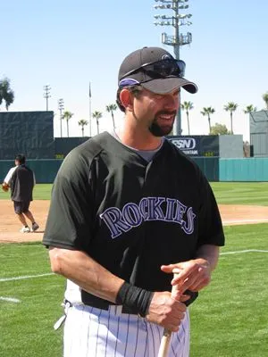 Todd Helton White Water Bottle With Carabiner