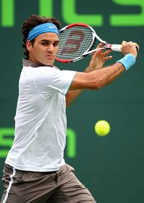 Roger Federer White Water Bottle With Carabiner