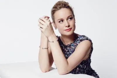 Brie Larson White Water Bottle With Carabiner