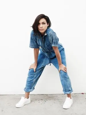 Rosario Dawson White Water Bottle With Carabiner