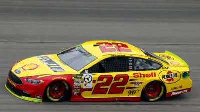 Joey Logano White Water Bottle With Carabiner