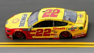 Joey Logano White Water Bottle With Carabiner