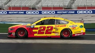 Joey Logano White Water Bottle With Carabiner