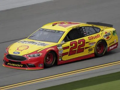 Joey Logano White Water Bottle With Carabiner