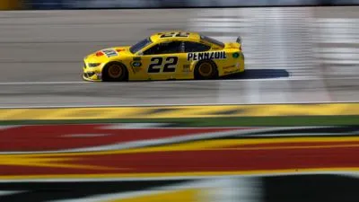 Joey Logano White Water Bottle With Carabiner