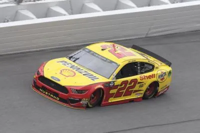 Joey Logano White Water Bottle With Carabiner