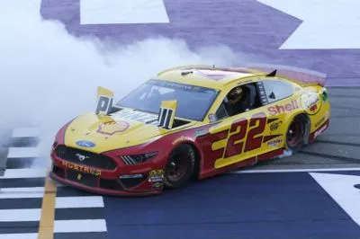 Joey Logano White Water Bottle With Carabiner