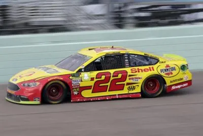 Joey Logano White Water Bottle With Carabiner