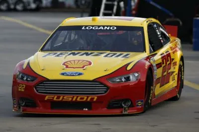 Joey Logano White Water Bottle With Carabiner