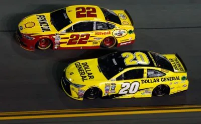 Joey Logano White Water Bottle With Carabiner