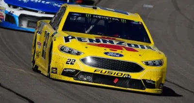 Joey Logano White Water Bottle With Carabiner