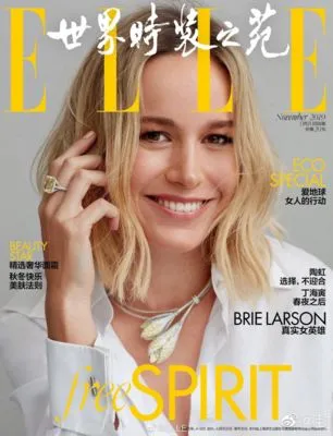 Brie Larson White Water Bottle With Carabiner