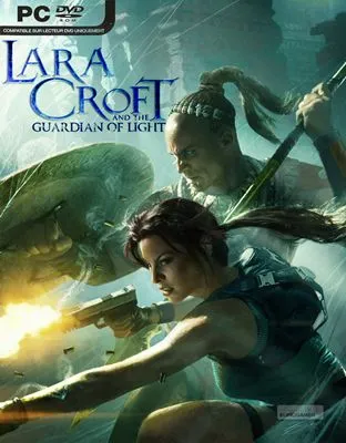 Lara Croft and the Guardian of Light White Water Bottle With Carabiner