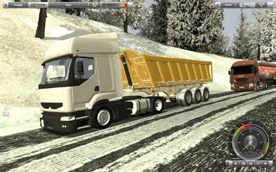 UK Truck Simulator White Water Bottle With Carabiner