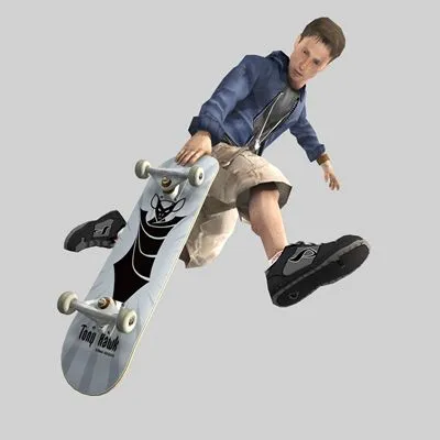 Tony Hawk White Water Bottle With Carabiner