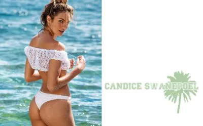 Candice Swanepoel Women's Deep V-Neck TShirt