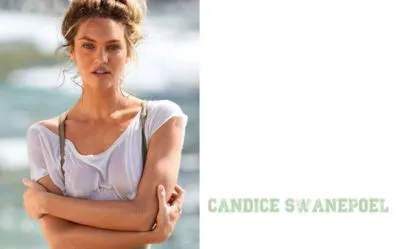 Candice Swanepoel White Water Bottle With Carabiner