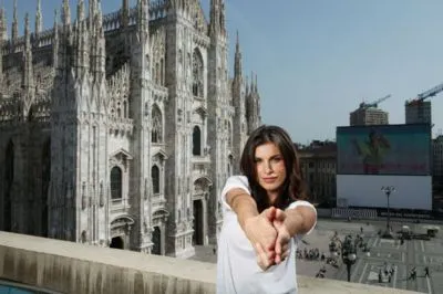 Elisabetta Canalis White Water Bottle With Carabiner