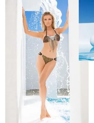 Joanna Krupa White Water Bottle With Carabiner