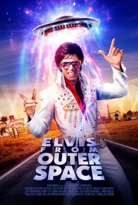 Elvis from Outer Space (2020) White Water Bottle With Carabiner
