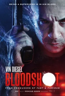 Bloodshot (2020) White Water Bottle With Carabiner