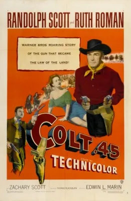 Colt .45 (1950) White Water Bottle With Carabiner