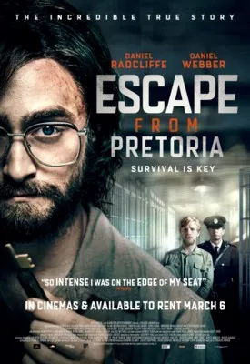 Escape from Pretoria (2020) White Water Bottle With Carabiner