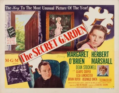 The Secret Garden (1949) White Water Bottle With Carabiner