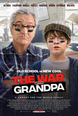 War with Grandpa (2020) White Water Bottle With Carabiner