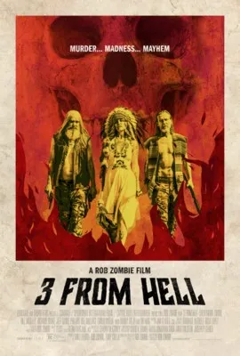 3 From Hell (2019) White Water Bottle With Carabiner