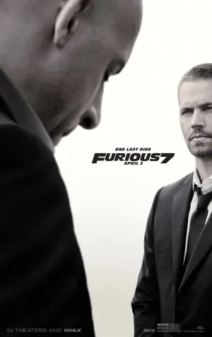 Furious 7 (2015) White Water Bottle With Carabiner