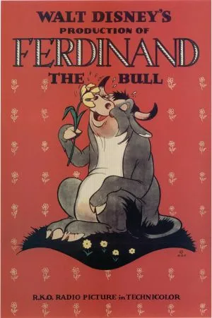 Ferdinand the Bull (1938) White Water Bottle With Carabiner