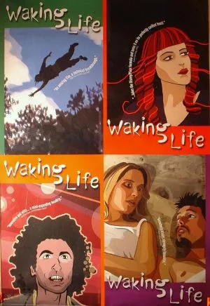 Waking Life (2001) White Water Bottle With Carabiner
