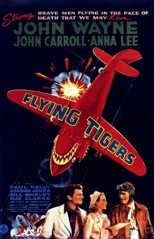 Flying Tigers (1942) White Water Bottle With Carabiner