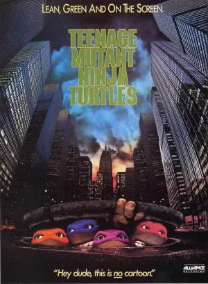 Teenage Mutant Ninja Turtles (1990) White Water Bottle With Carabiner