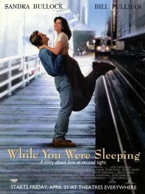 While You Were Sleeping (1995) White Water Bottle With Carabiner
