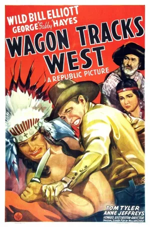 Wagon Tracks West (1943) White Water Bottle With Carabiner