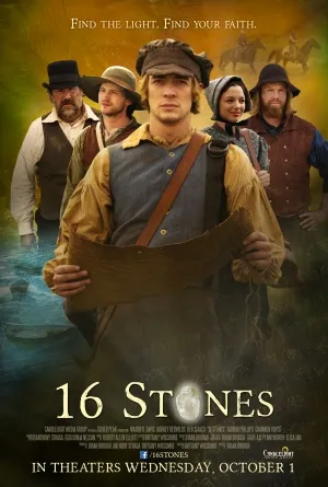 16 Stones (2014) White Water Bottle With Carabiner