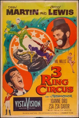3 Ring Circus (1954) White Water Bottle With Carabiner