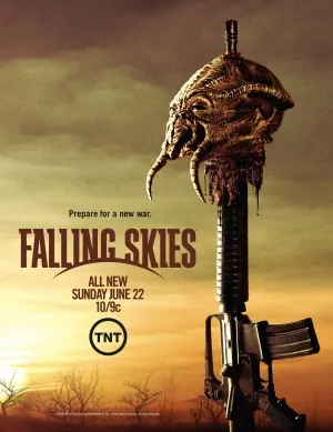 Falling Skies (2011) White Water Bottle With Carabiner
