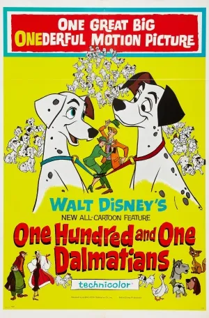 One Hundred and One Dalmatians (1961) White Water Bottle With Carabiner