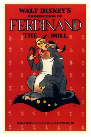 Ferdinand the Bull (1938) White Water Bottle With Carabiner