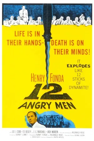 12 Angry Men (1957) White Water Bottle With Carabiner