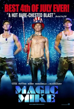Magic Mike (2012) White Water Bottle With Carabiner