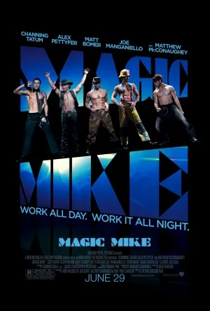 Magic Mike (2012) White Water Bottle With Carabiner