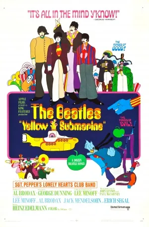 Yellow Submarine (1968) Women's Junior Cut Crewneck T-Shirt