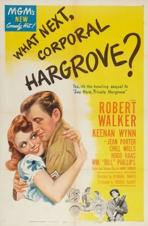What Next, Corporal Hargrove (1945) White Water Bottle With Carabiner