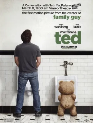 Ted (2012) White Water Bottle With Carabiner