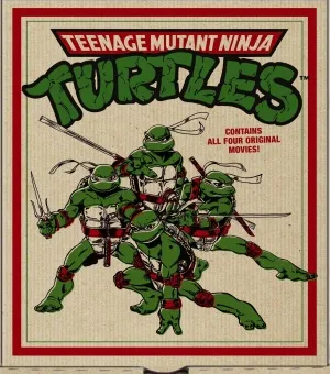 Teenage Mutant Ninja Turtles (1990) White Water Bottle With Carabiner